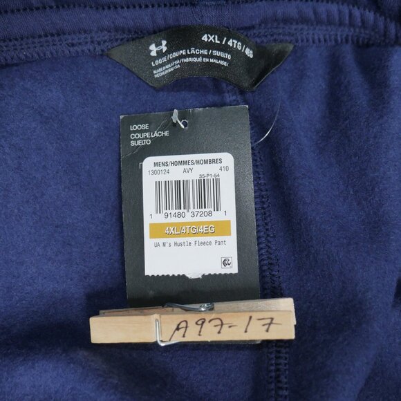 UNDER ARMOUR Men's Fleece Sweatpants Size 4XL Thermal Coldgear Navy Blue NWT - Picture 9 of 9
